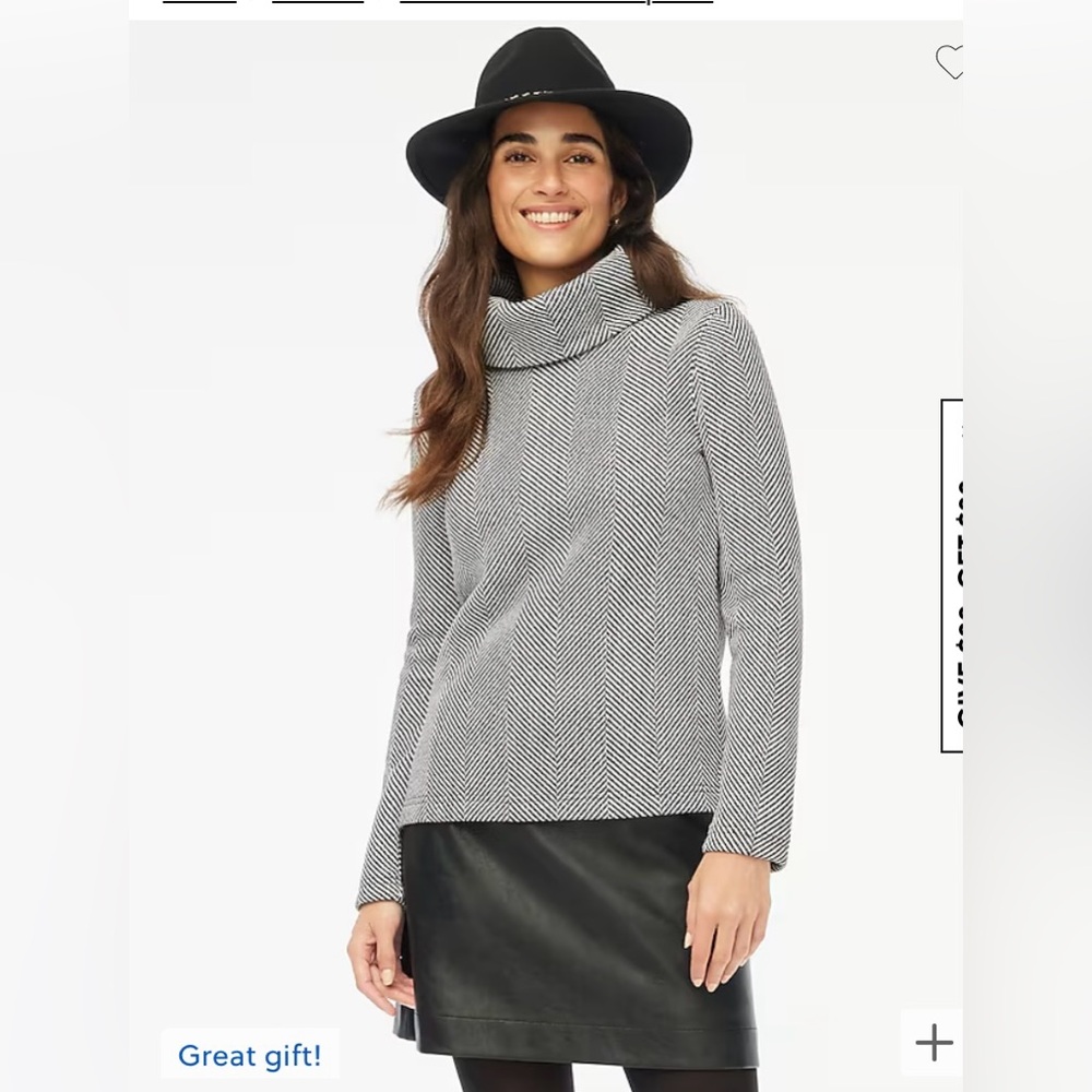 Long sleeve funnel neck pullover